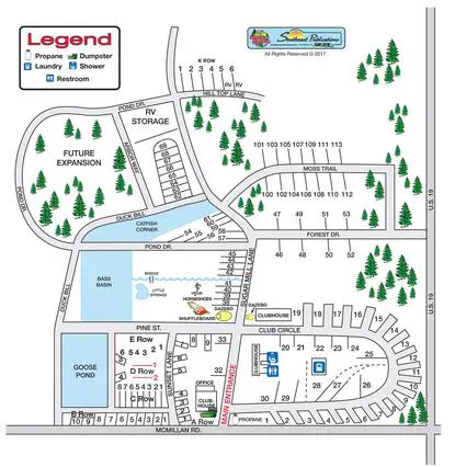 Sugar Mill RV Park Map